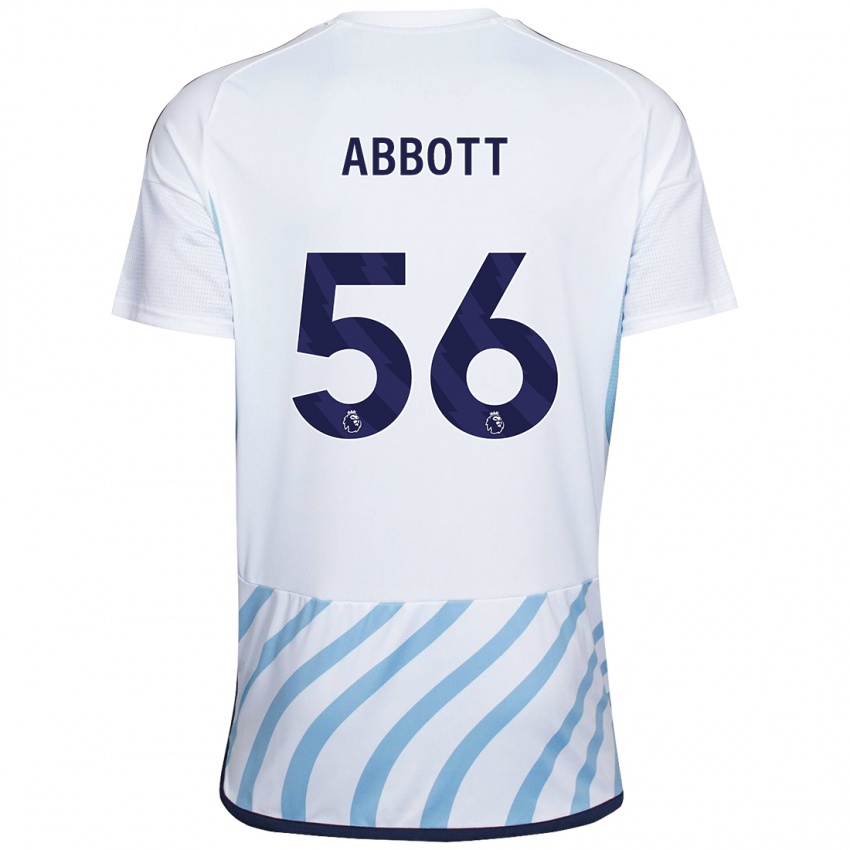 Dámské Zach Abbott #56 Bílá Modrá Daleko Hráčské Dresy 2023/24 Dres