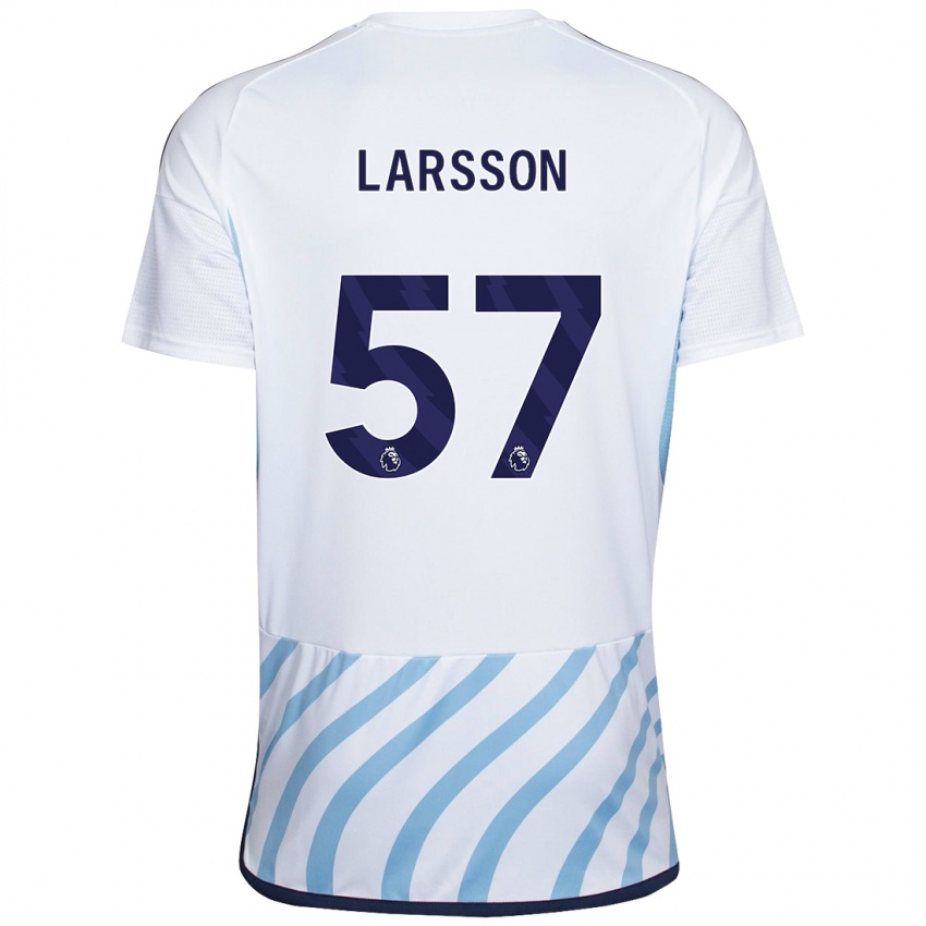 Dámské Julian Larsson #57 Bílá Modrá Daleko Hráčské Dresy 2023/24 Dres