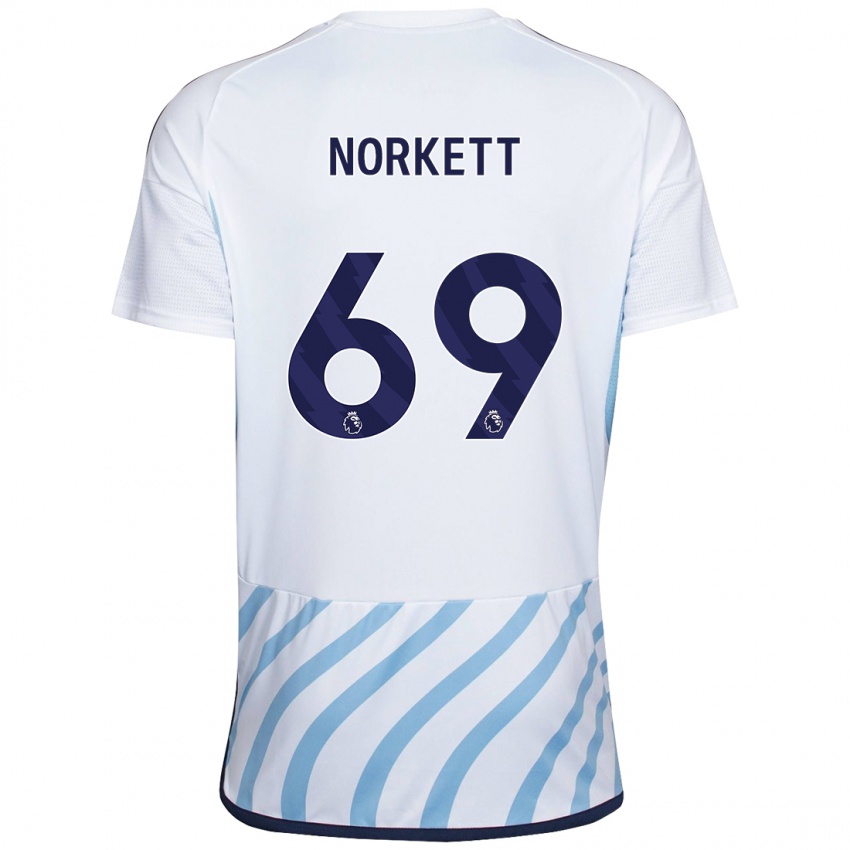 Dámské Manni Norkett #69 Bílá Modrá Daleko Hráčské Dresy 2023/24 Dres