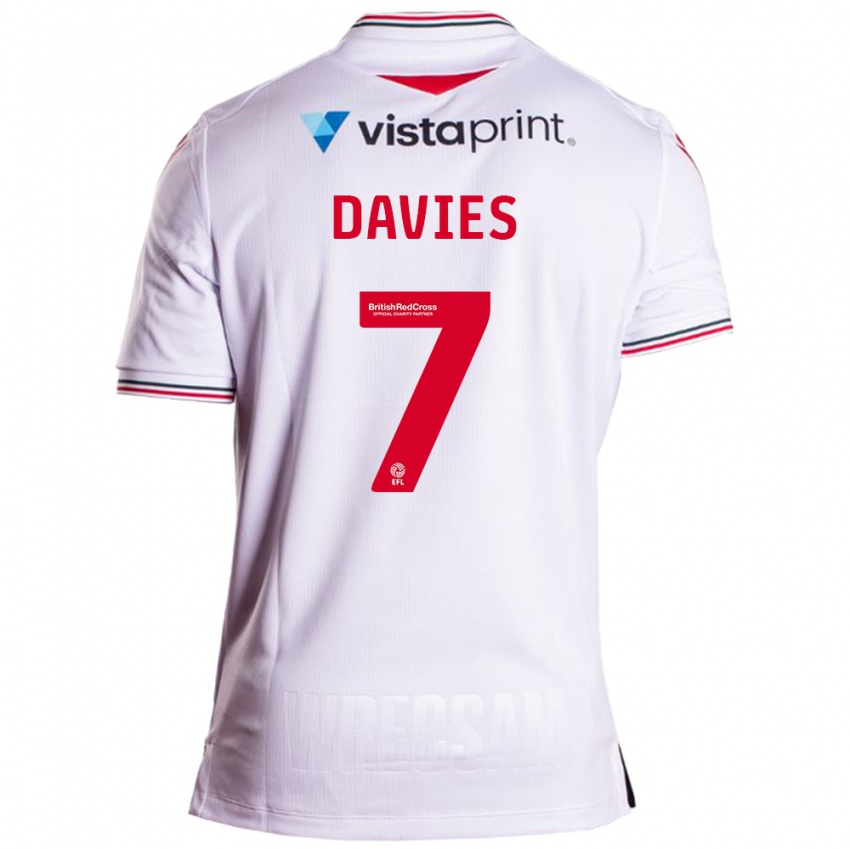 Dámské Jordan Davies #7 Bílý Daleko Hráčské Dresy 2023/24 Dres