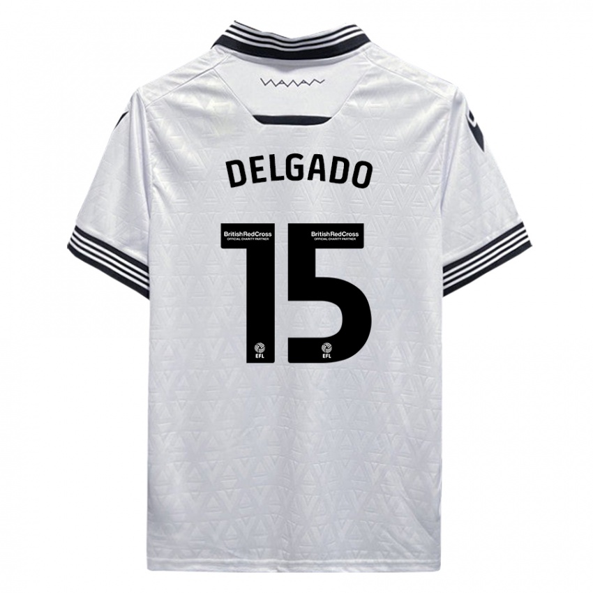 Dámské Juan Delgado #15 Bílý Daleko Hráčské Dresy 2023/24 Dres