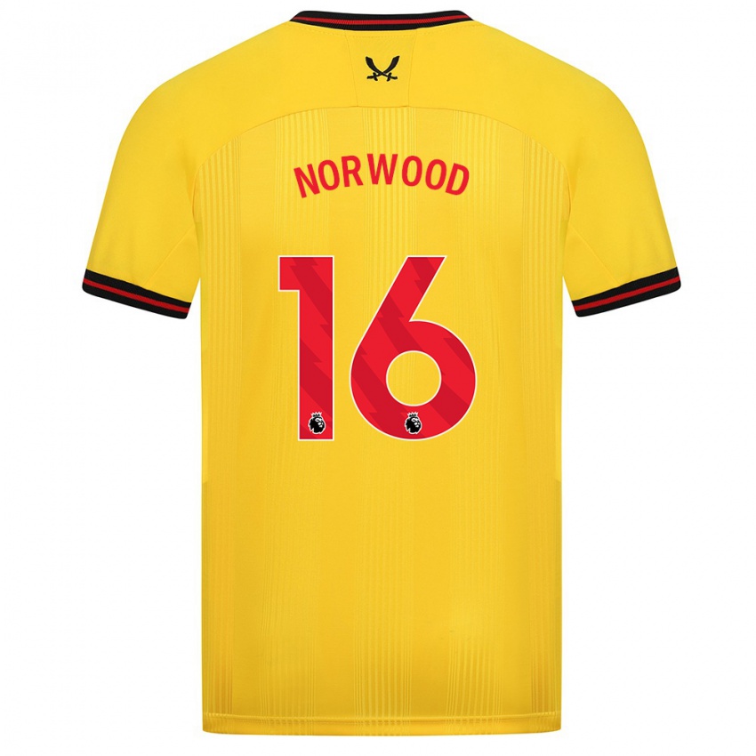 Dámské Oliver Norwood #16 Žlutá Daleko Hráčské Dresy 2023/24 Dres