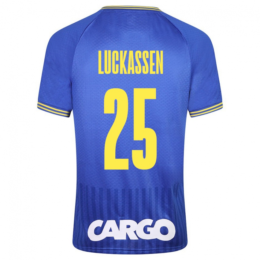 Dámské Derrick Luckassen #25 Modrý Daleko Hráčské Dresy 2023/24 Dres