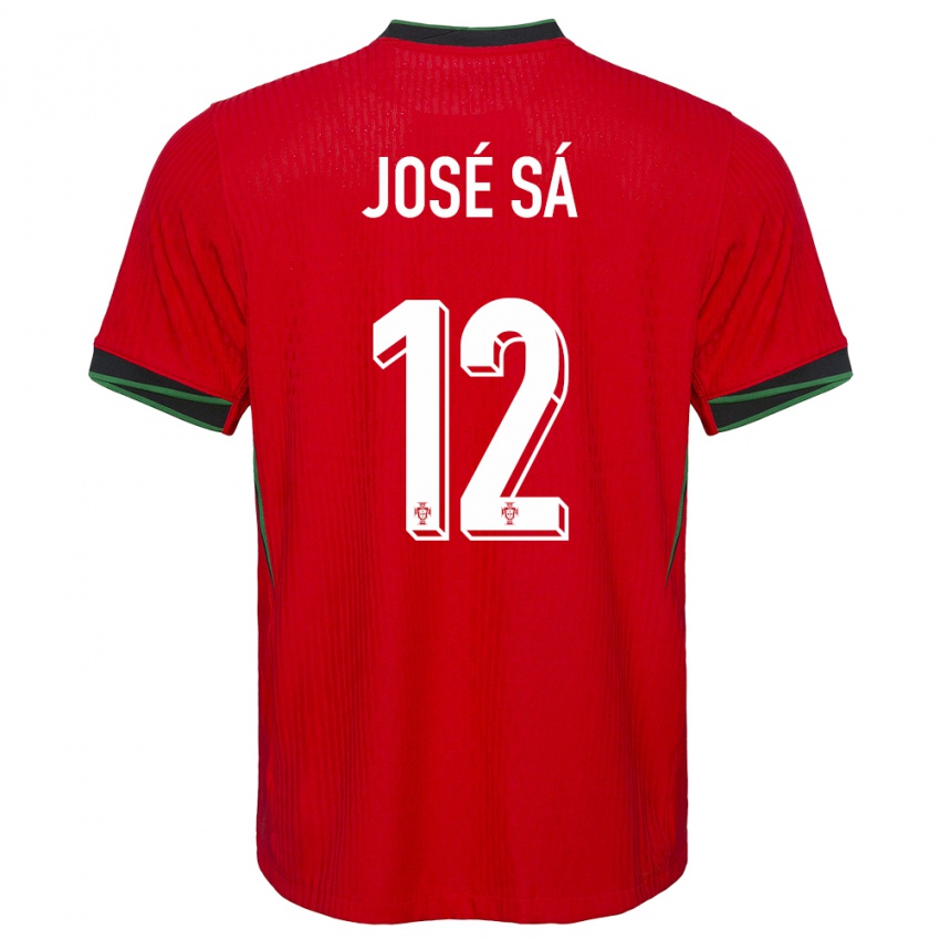 Dětské Portugalsko Jose Sa #12 Červené Domů Hráčské Dresy 24-26 Dres