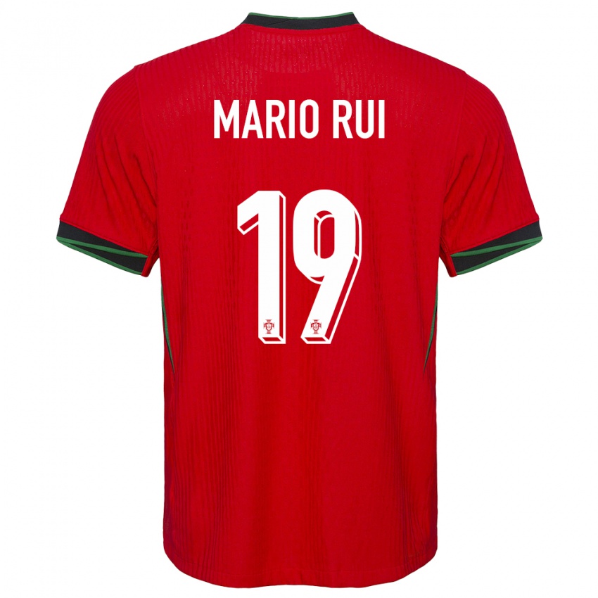 Dětské Portugalsko Mario Rui #19 Červené Domů Hráčské Dresy 24-26 Dres