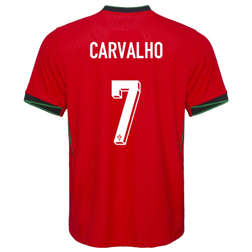 Dětské Portugalsko Fabio Carvalho #7 Červené Domů Hráčské Dresy 24-26 Dres