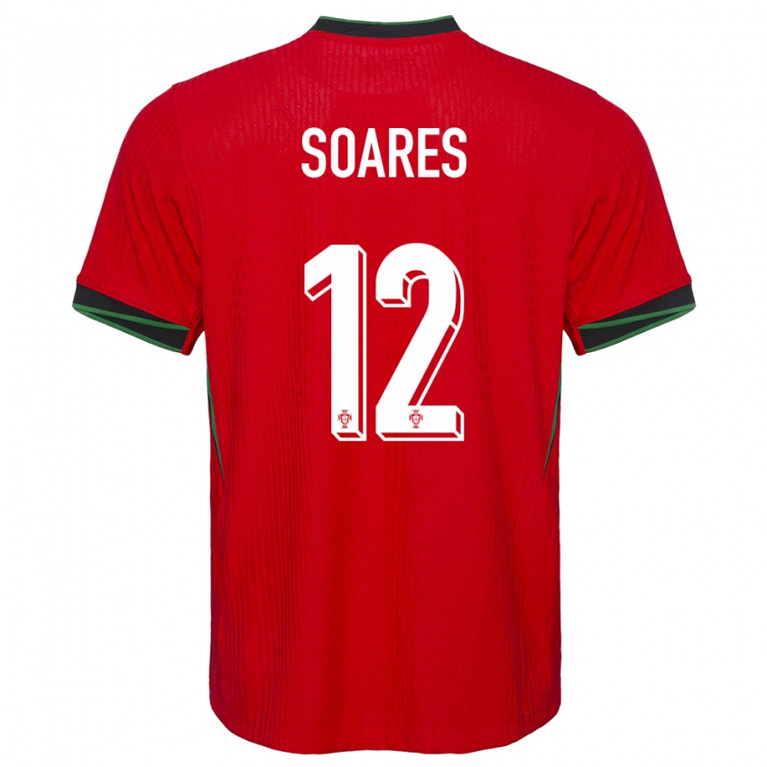 Dětské Portugalsko Samuel Soares #12 Červené Domů Hráčské Dresy 24-26 Dres