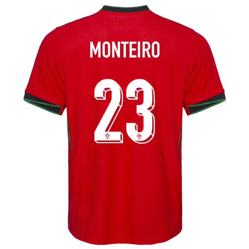 Dětské Portugalsko David Monteiro #23 Červené Domů Hráčské Dresy 24-26 Dres