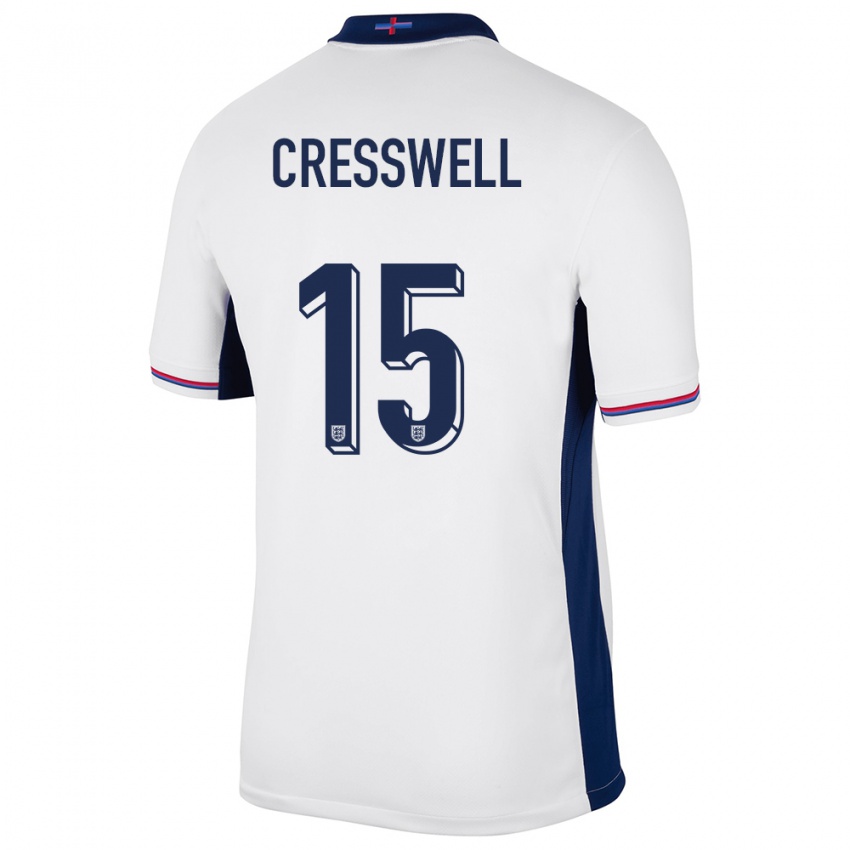 Dětské Anglie Charlie Cresswell #15 Bílý Domů Hráčské Dresy 24-26 Dres