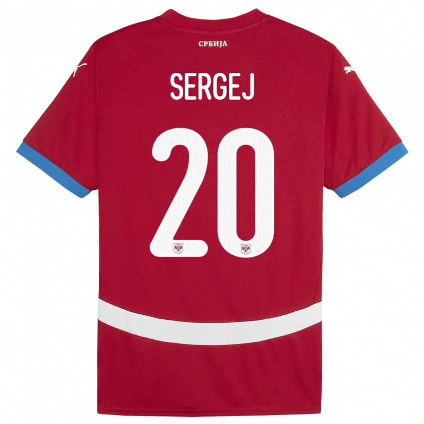 Dětské Srbsko Sergej Milinkovic-Savic #20 Červené Domů Hráčské Dresy 24-26 Dres