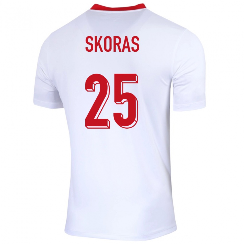 Dětské Polsko Michal Skoras #25 Bílý Domů Hráčské Dresy 24-26 Dres