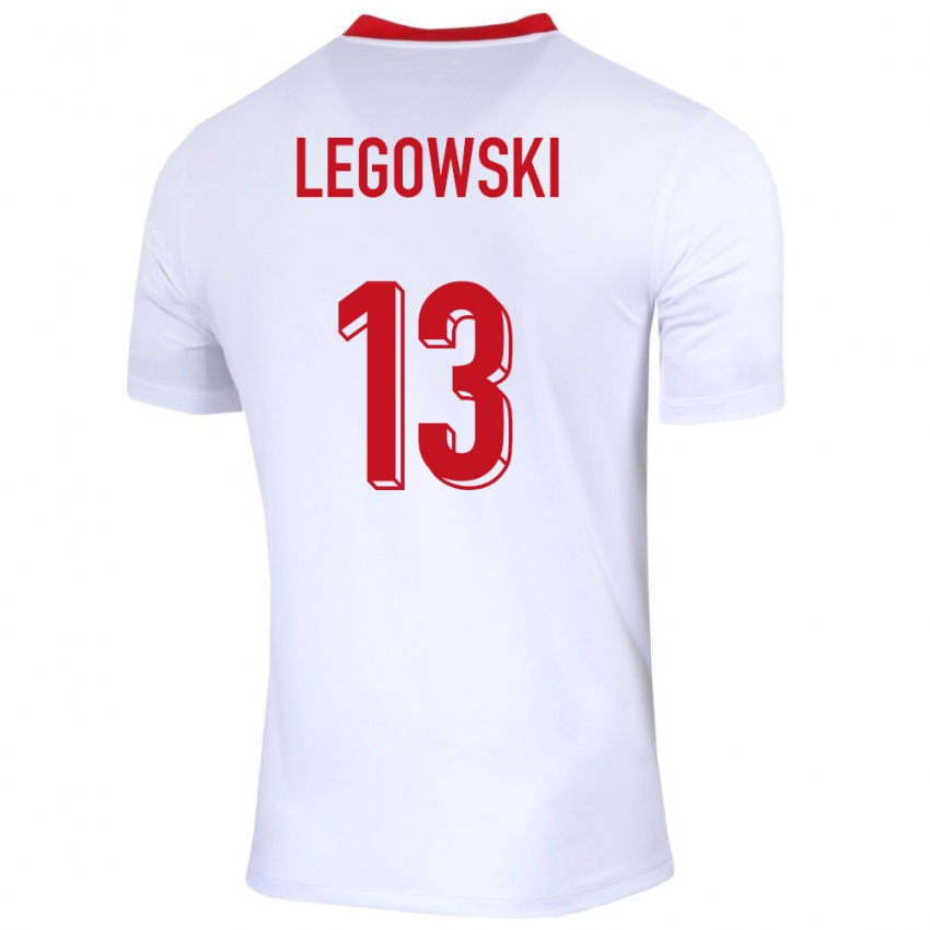 Dětské Polsko Mateusz Legowski #13 Bílý Domů Hráčské Dresy 24-26 Dres