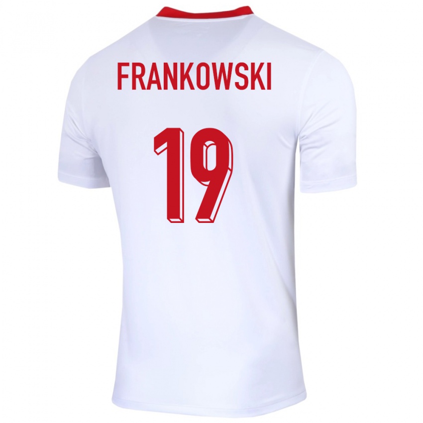 Dětské Polsko Przemyslaw Frankowski #19 Bílý Domů Hráčské Dresy 24-26 Dres