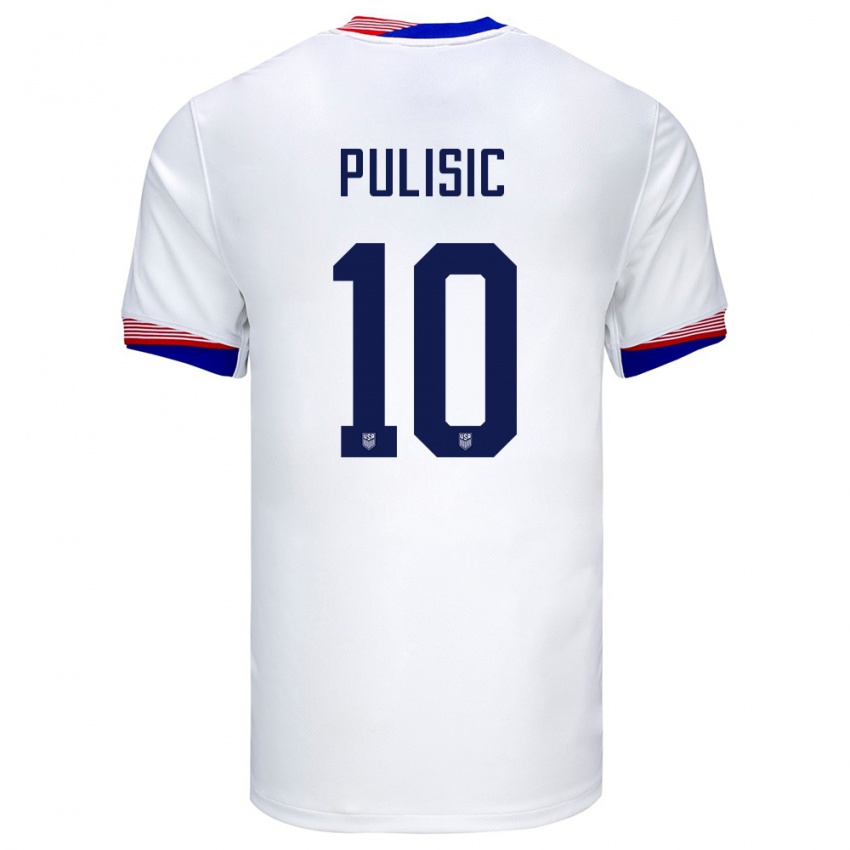 Dětské Spojené Státy Americké Christian Pulisic #10 Bílý Domů Hráčské Dresy 24-26 Dres