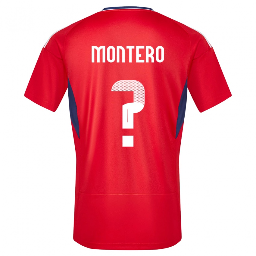 Dětské Kostarika Claudio Montero #0 Červené Domů Hráčské Dresy 24-26 Dres