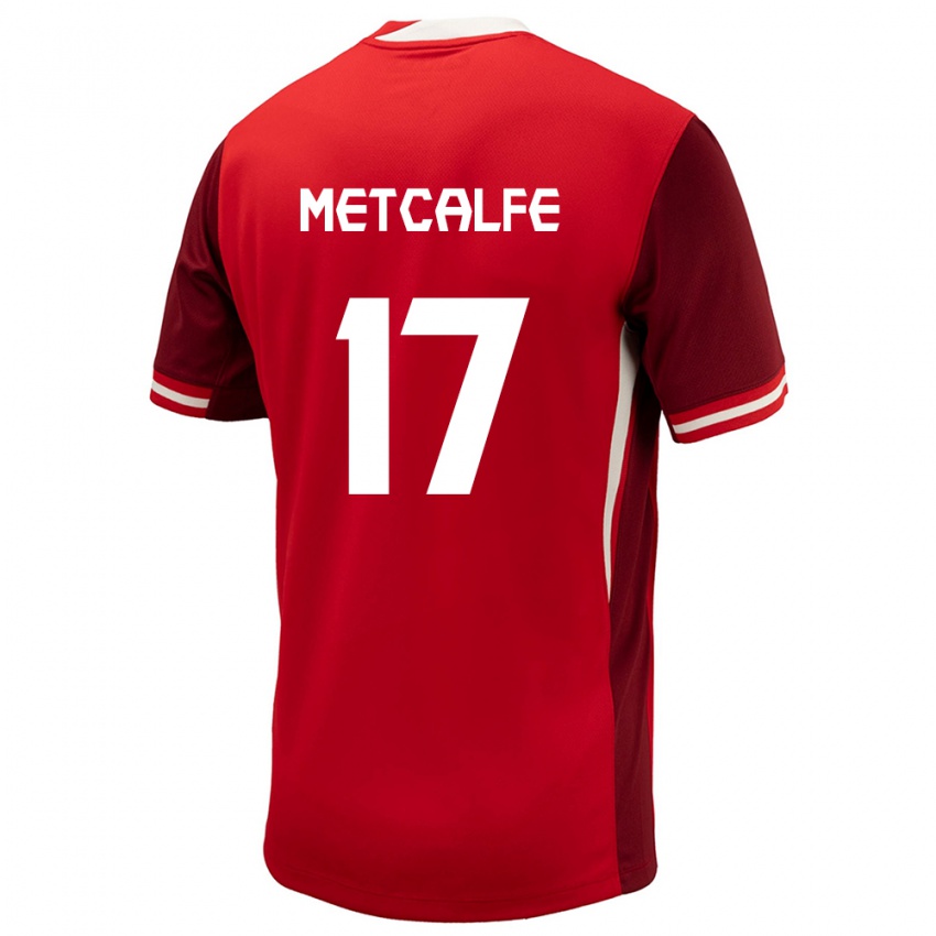 Dětské Kanada Patrick Metcalfe #17 Červené Domů Hráčské Dresy 24-26 Dres