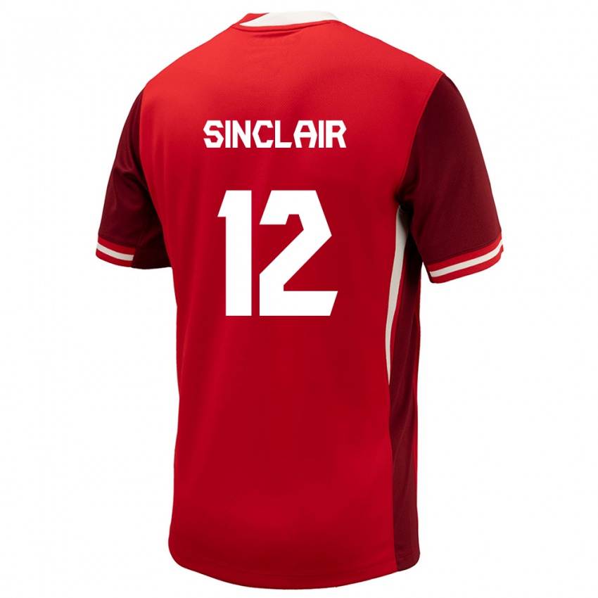 Dětské Kanada Christine Sinclair #12 Červené Domů Hráčské Dresy 24-26 Dres