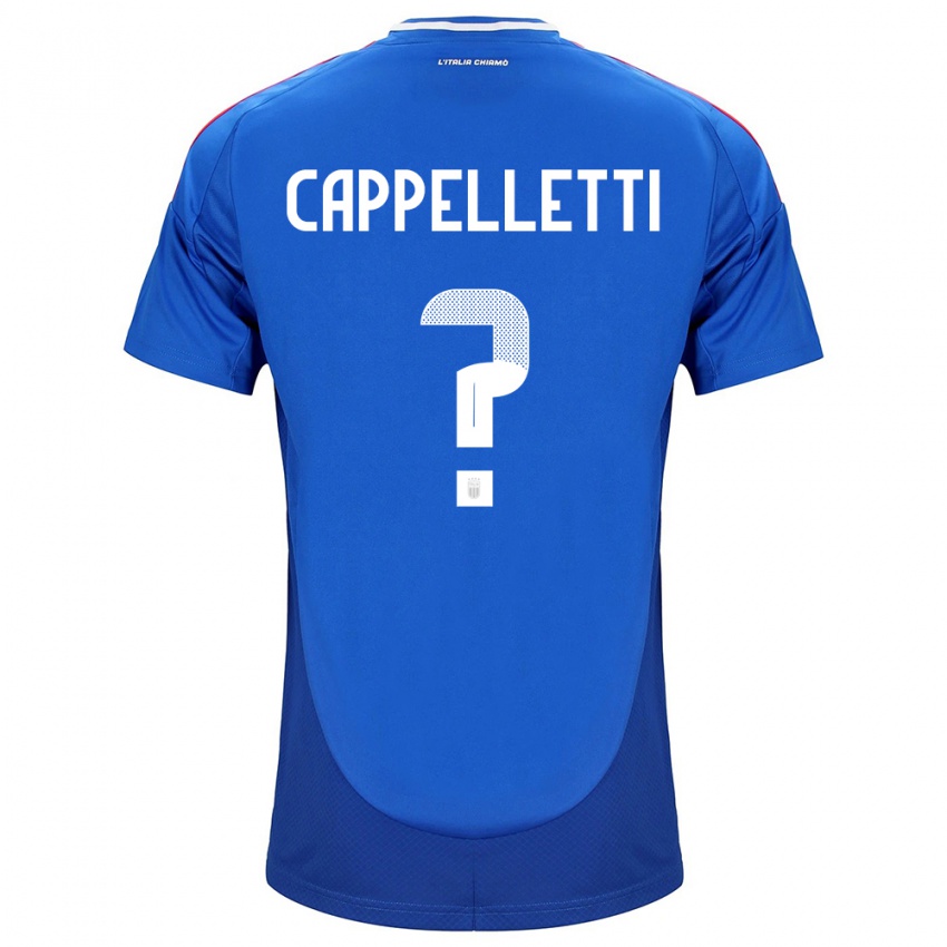 Dětské Itálie Mattia Cappelletti #0 Modrý Domů Hráčské Dresy 24-26 Dres