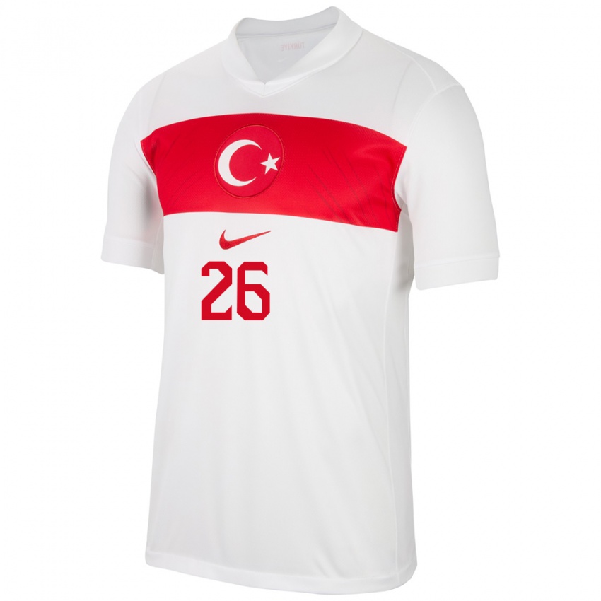 Dětské Turecko Oğuz Aydın #26 Bílý Domů Hráčské Dresy 24-26 Dres