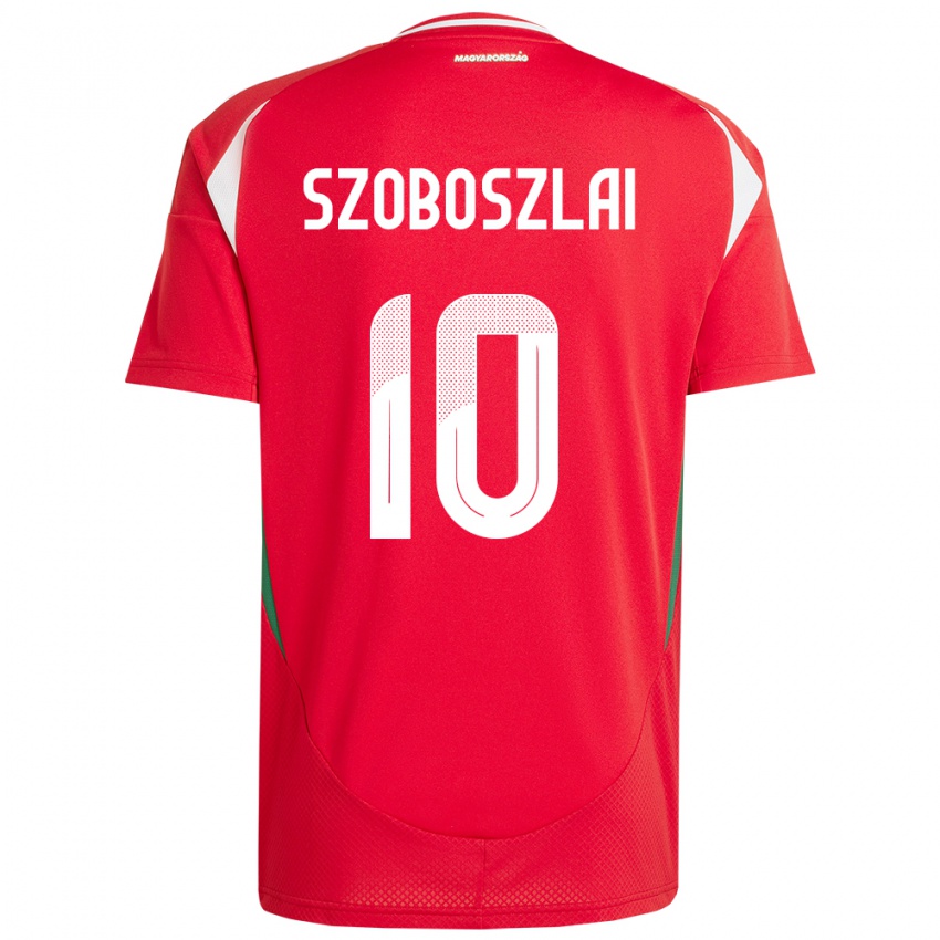 Dětské Maďarsko Dominik Szoboszlai #10 Červené Domů Hráčské Dresy 24-26 Dres