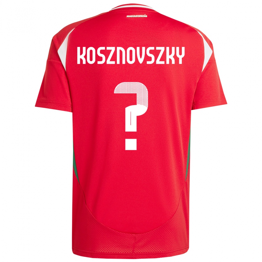 Dětské Maďarsko Márk Kosznovszky #0 Červené Domů Hráčské Dresy 24-26 Dres