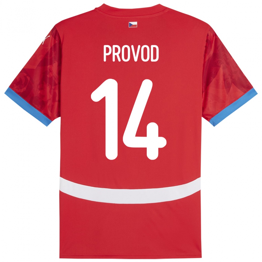 Dětské Česko Lukas Provod #14 Červené Domů Hráčské Dresy 24-26 Dres