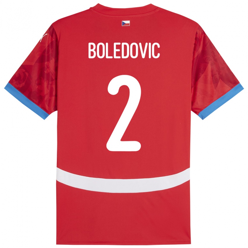 Dětské Česko Tobias Boledovic #2 Červené Domů Hráčské Dresy 24-26 Dres