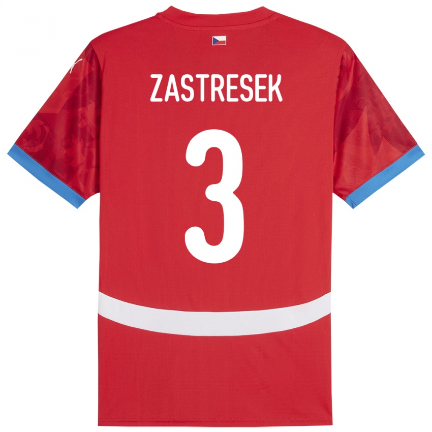 Dětské Česko Matous Zastresek #3 Červené Domů Hráčské Dresy 24-26 Dres