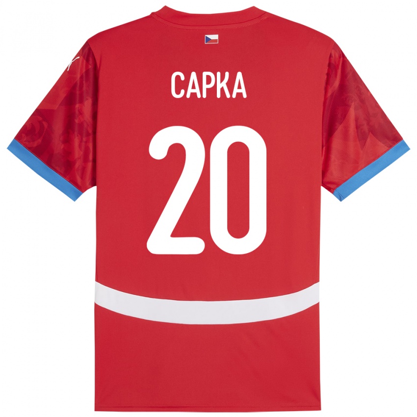 Dětské Česko Filip Capka #20 Červené Domů Hráčské Dresy 24-26 Dres