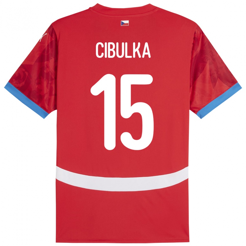 Dětské Česko Oskar Cibulka #15 Červené Domů Hráčské Dresy 24-26 Dres