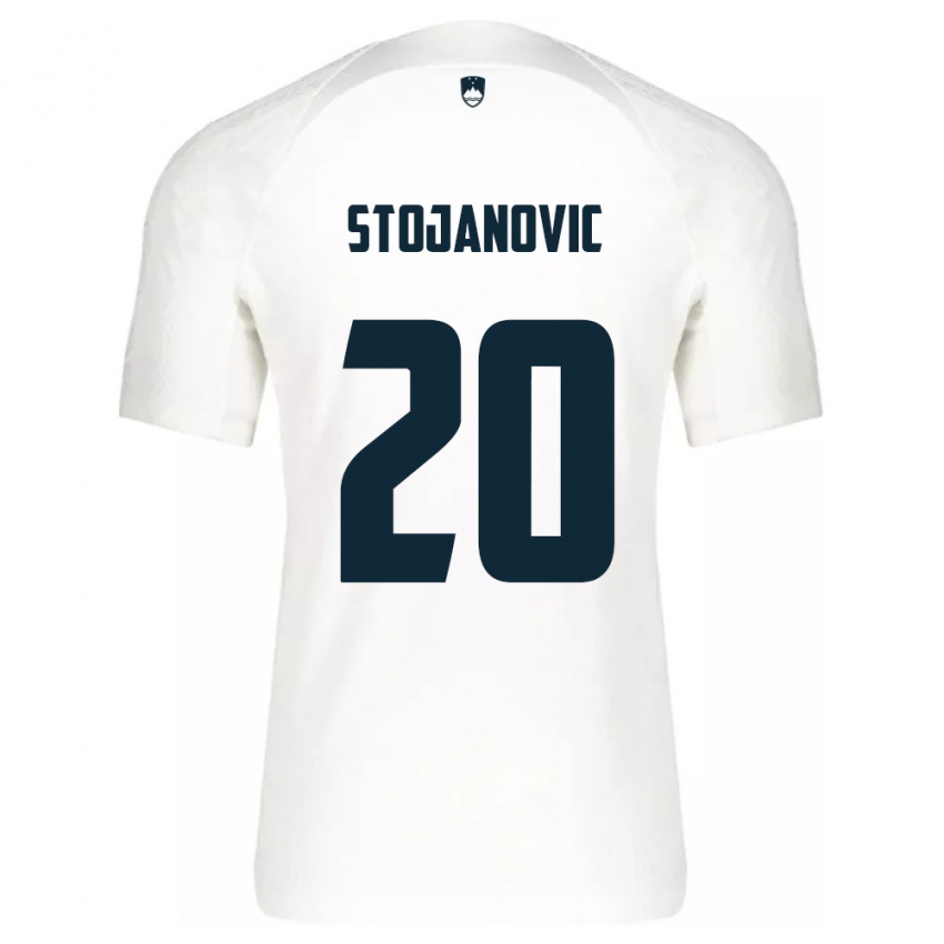 Dětské Slovinsko Petar Stojanović #20 Bílý Domů Hráčské Dresy 24-26 Dres