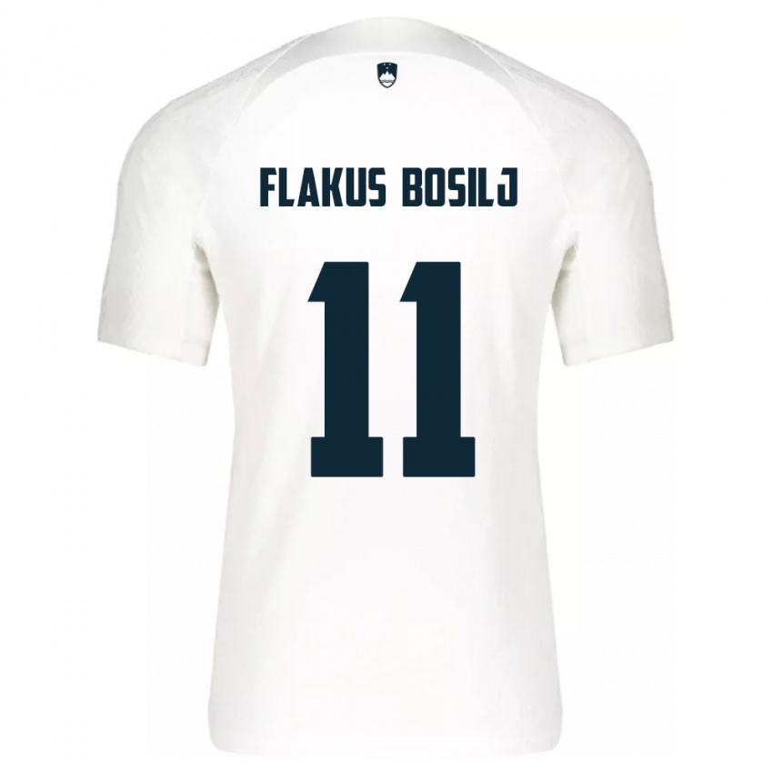 Dětské Slovinsko David Flakus Bosilj #11 Bílý Domů Hráčské Dresy 24-26 Dres