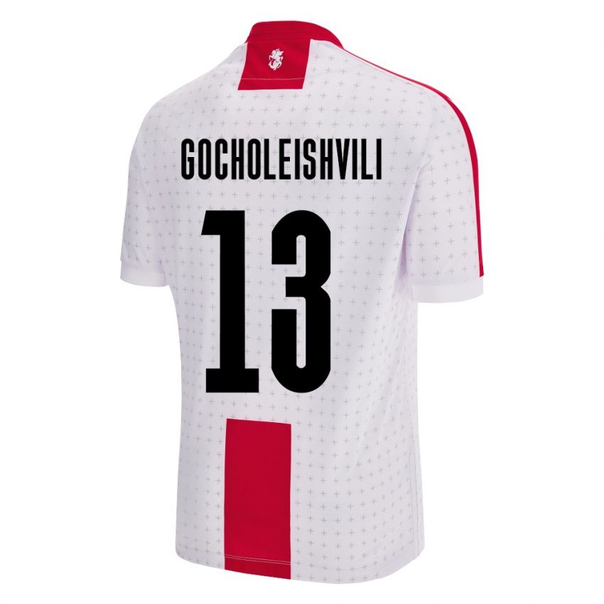 Dětské Georgia Giorgi Gocholeishvili #13 Bílý Domů Hráčské Dresy 24-26 Dres