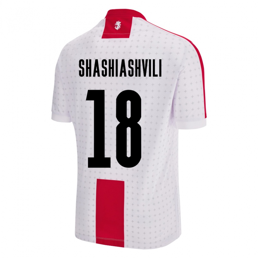 Dětské Georgia Luka Shashiashvili #18 Bílý Domů Hráčské Dresy 24-26 Dres