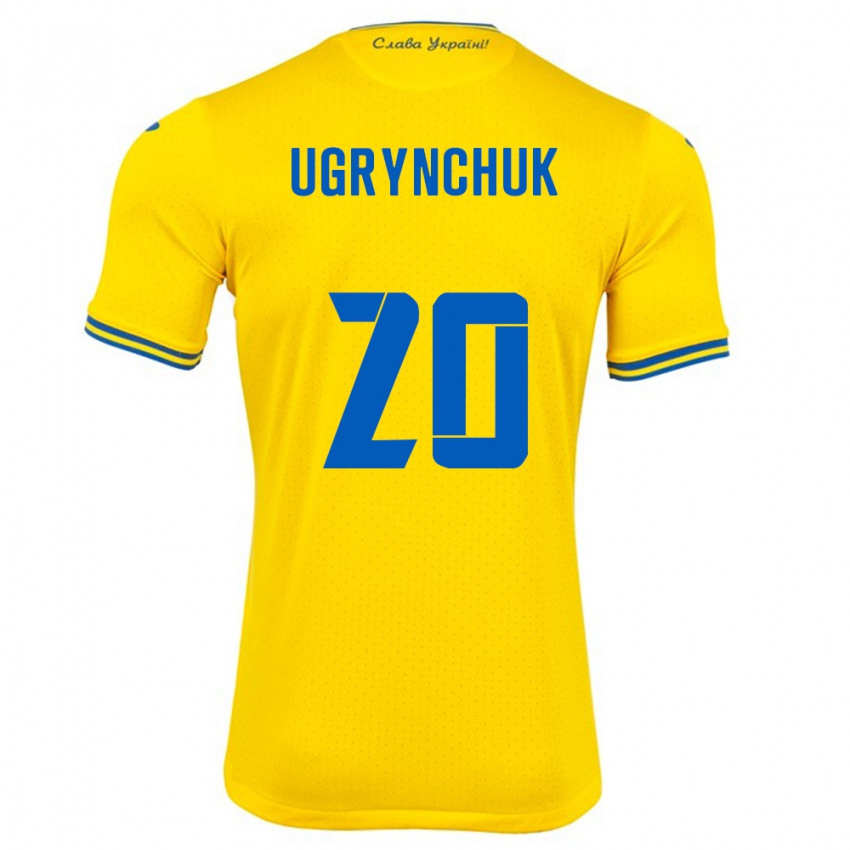 Dětské Ukrajina Artem Ugrynchuk #20 Žlutá Domů Hráčské Dresy 24-26 Dres