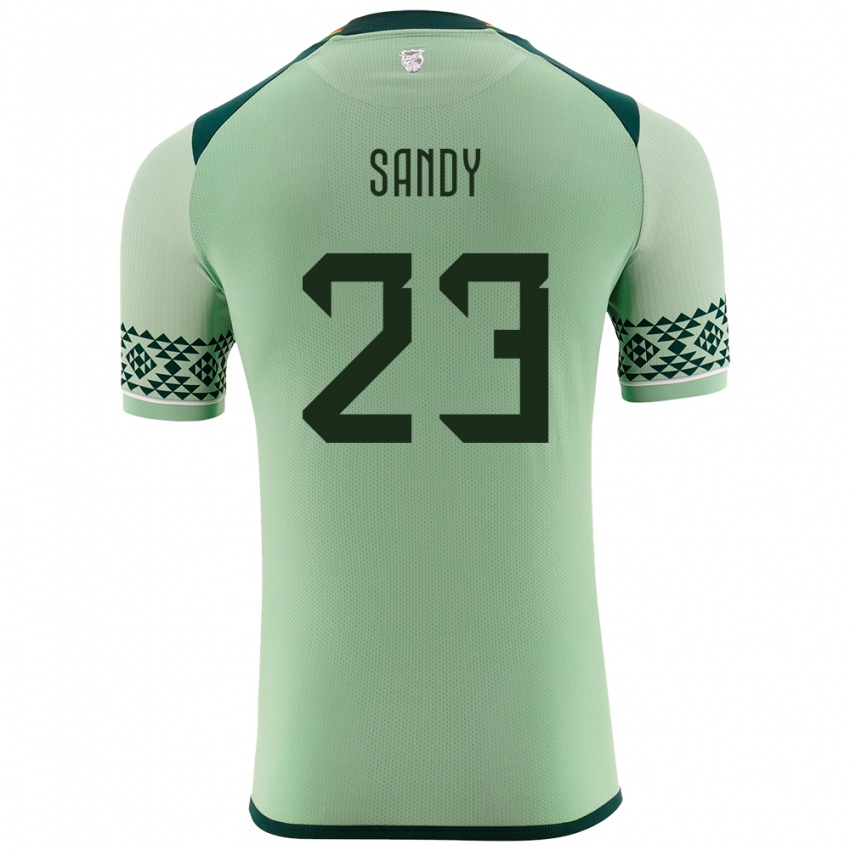 Dětské Bolívie Daniel Sandy #23 Světle Zelená Domů Hráčské Dresy 24-26 Dres