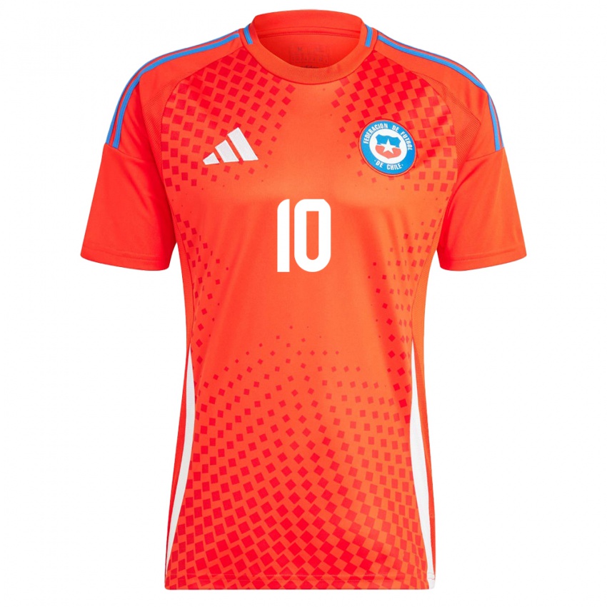 Dětské Chile Alexis Sánchez #10 Červené Domů Hráčské Dresy 24-26 Dres