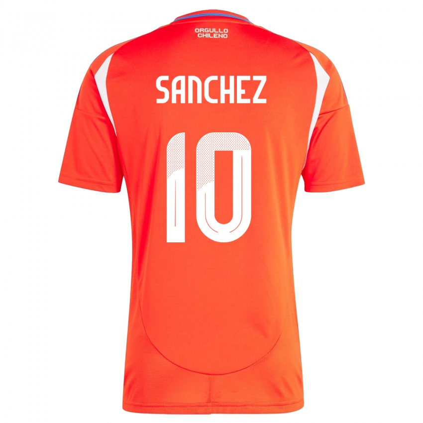 Dětské Chile Alexis Sánchez #10 Červené Domů Hráčské Dresy 24-26 Dres