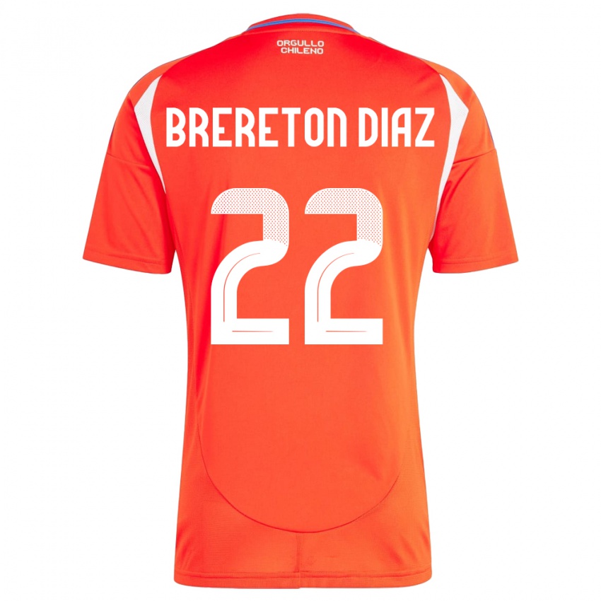 Dětské Chile Ben Brereton Díaz #22 Červené Domů Hráčské Dresy 24-26 Dres