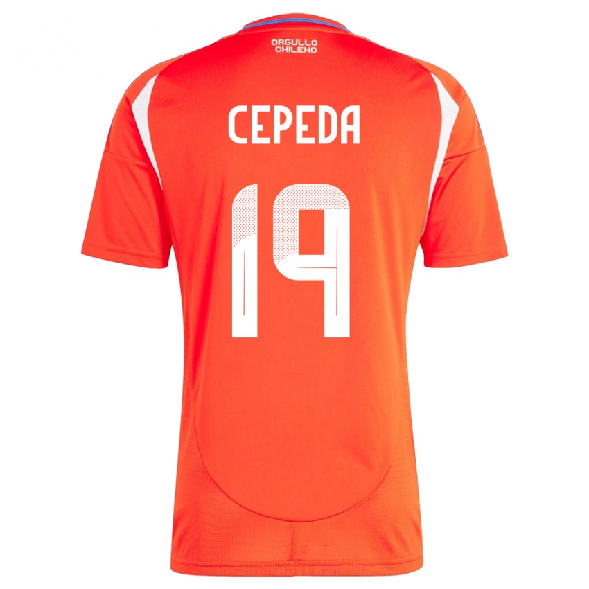 Dětské Chile Lucas Cepeda #19 Červené Domů Hráčské Dresy 24-26 Dres