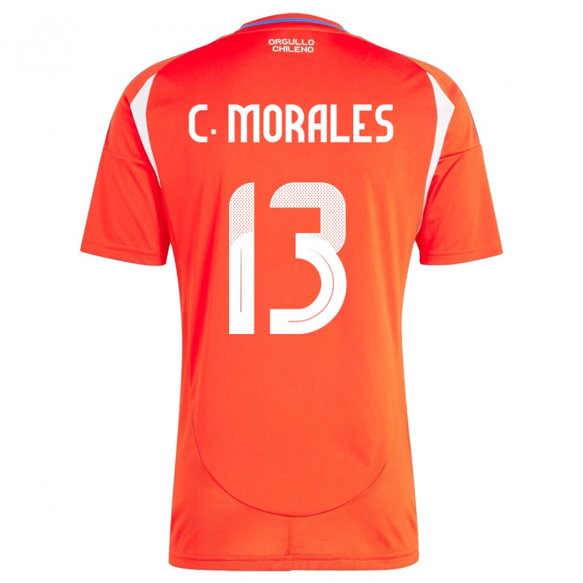 Dětské Chile Cristián Morales #13 Červené Domů Hráčské Dresy 24-26 Dres