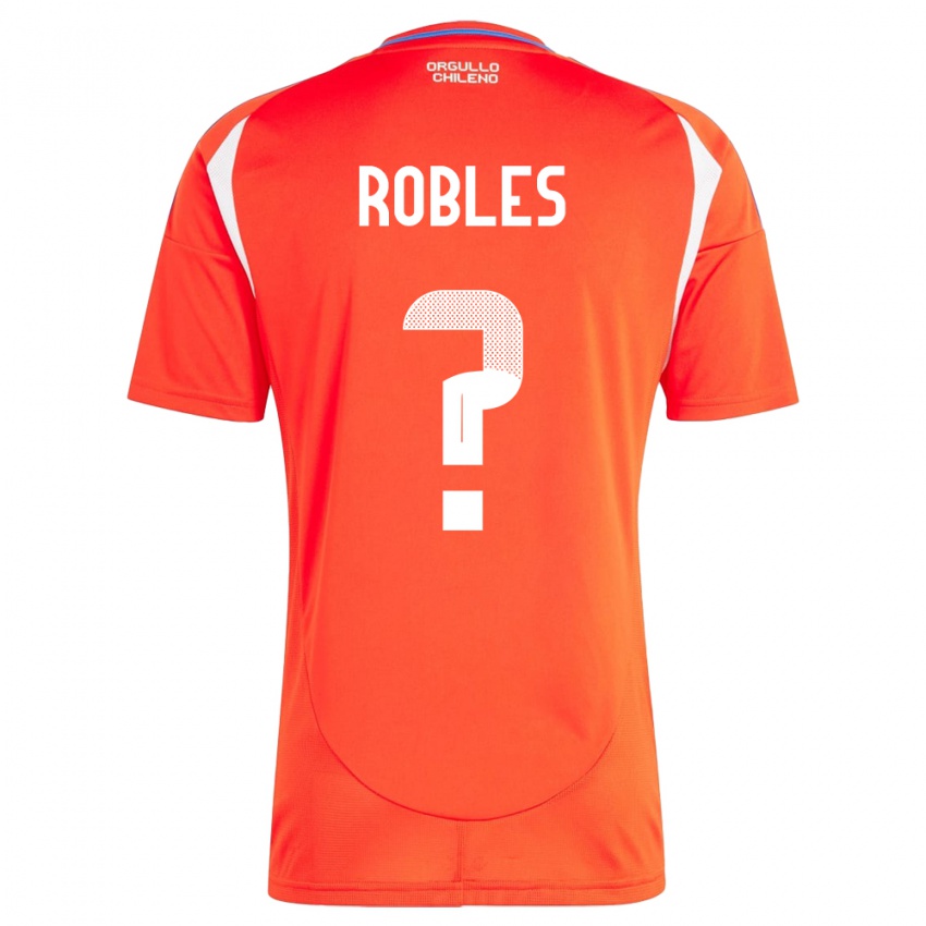 Dětské Chile Diego Robles #0 Červené Domů Hráčské Dresy 24-26 Dres