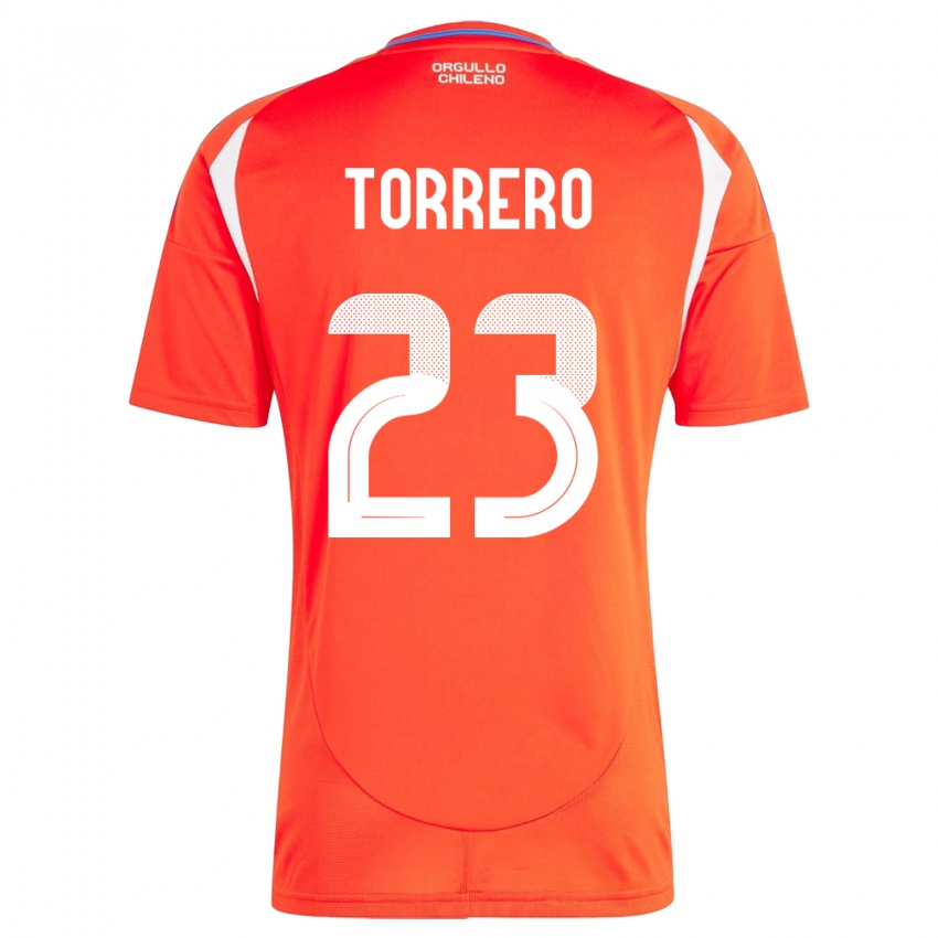 Dětské Chile Ryann Torrero #23 Červené Domů Hráčské Dresy 24-26 Dres