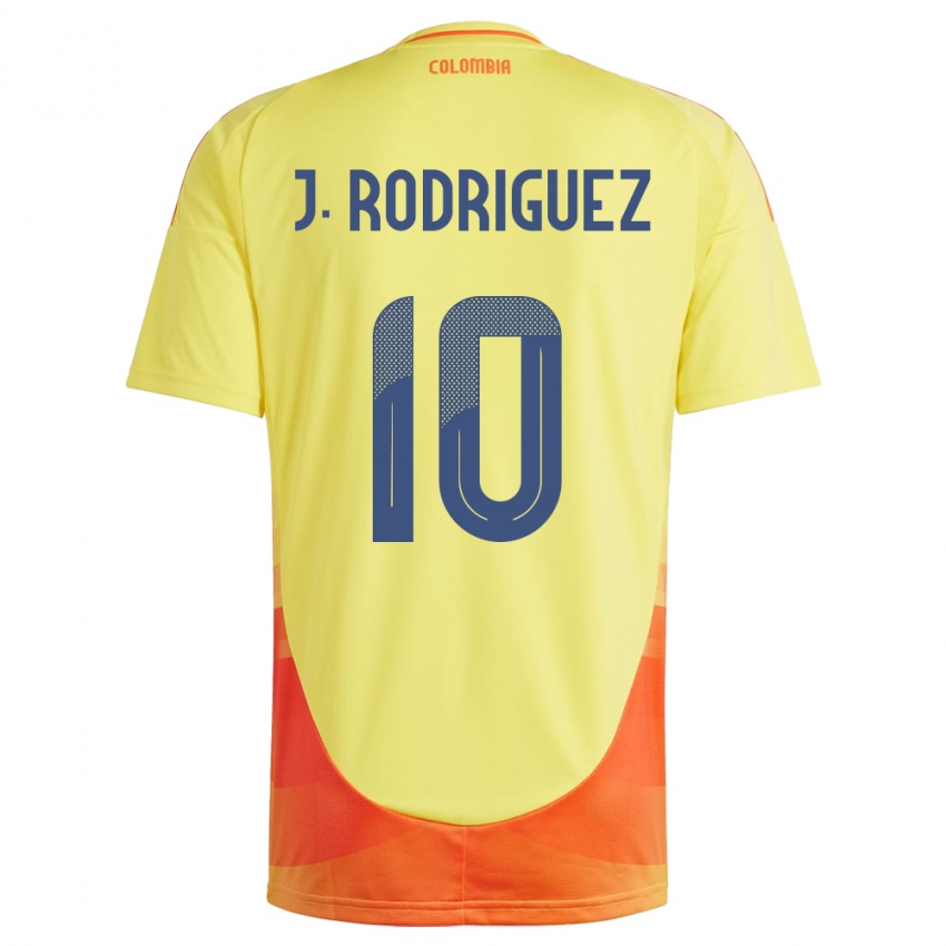 Dětské Kolumbie James Rodríguez #10 Žlutá Domů Hráčské Dresy 24-26 Dres