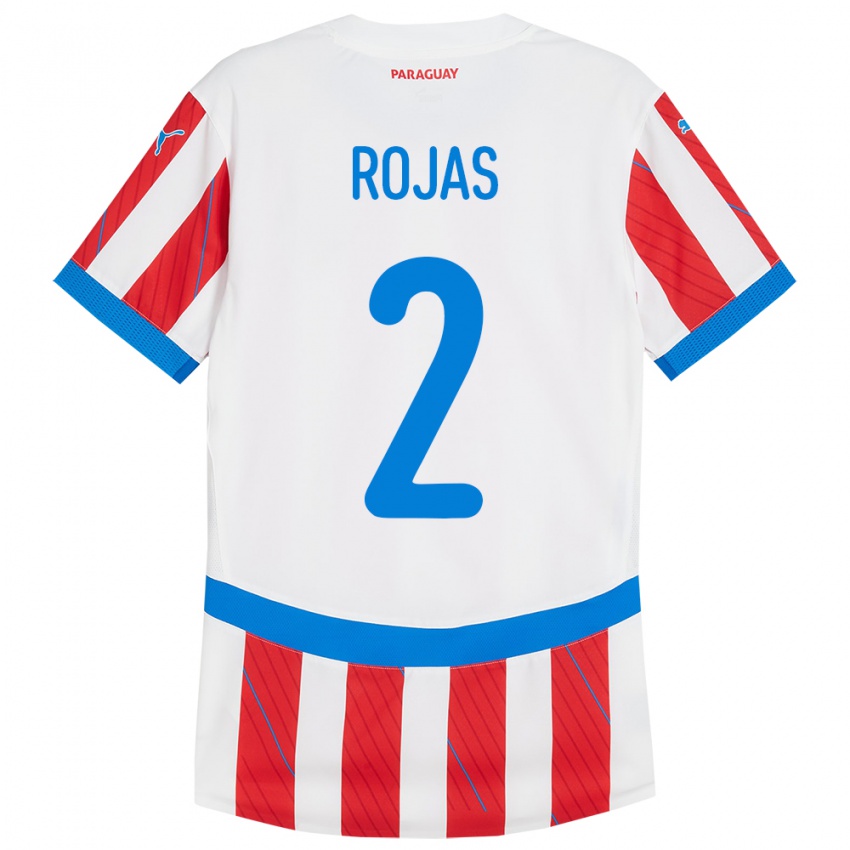 Dětské Paraguay Robert Rojas #2 Bílá Červená Domů Hráčské Dresy 24-26 Dres