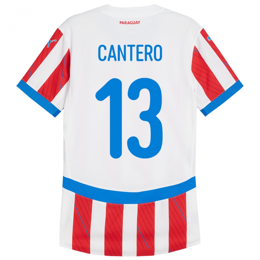 Dětské Paraguay Alexis Cantero #13 Bílá Červená Domů Hráčské Dresy 24-26 Dres