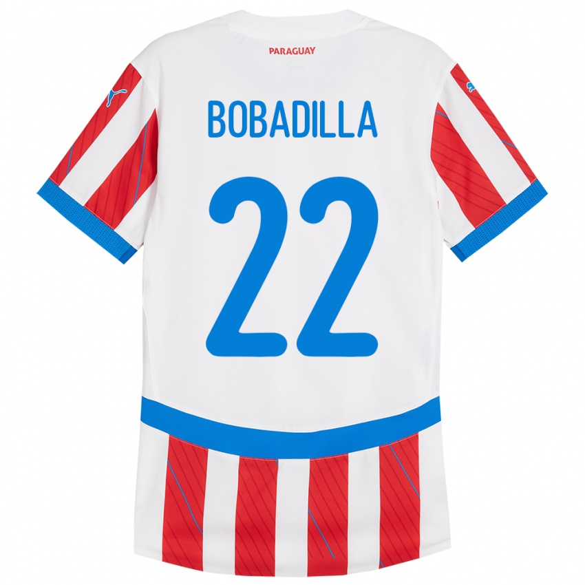 Dětské Paraguay Dylan Bobadilla #22 Bílá Červená Domů Hráčské Dresy 24-26 Dres