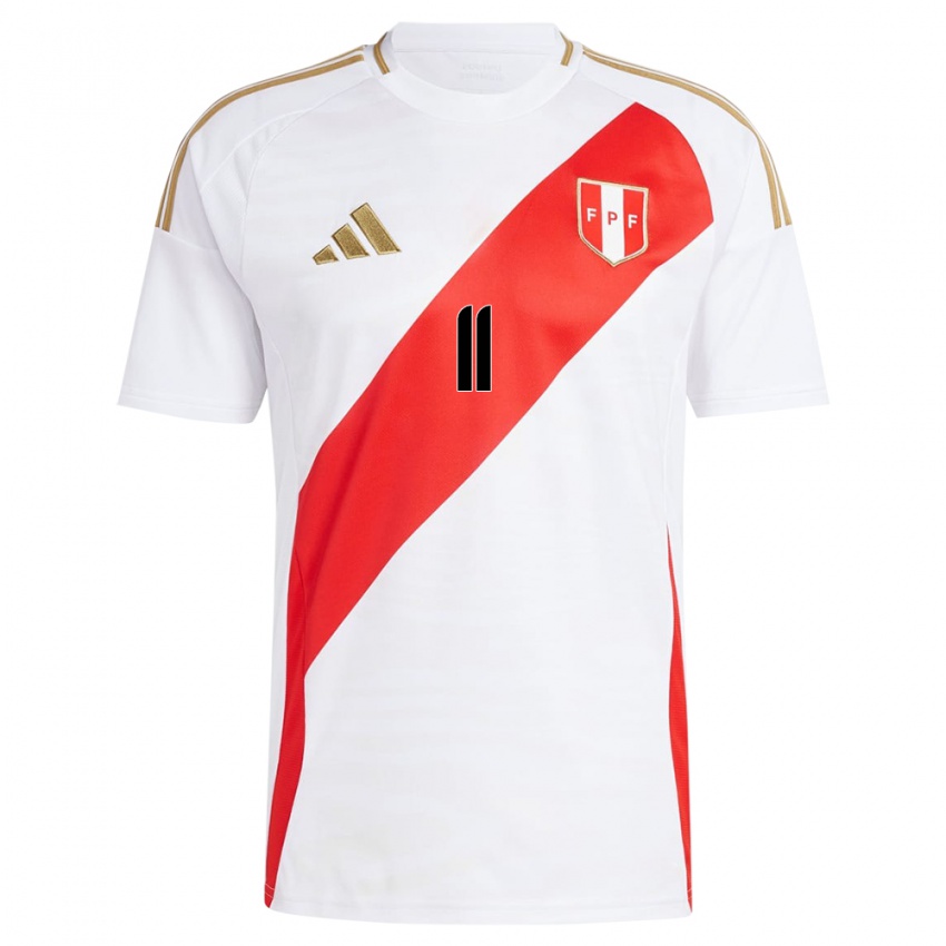 Dětské Peru Guillermo Grández #11 Bílý Domů Hráčské Dresy 24-26 Dres