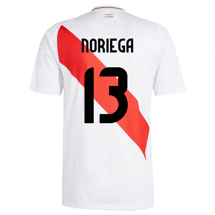 Dětské Peru Erick Noriega #13 Bílý Domů Hráčské Dresy 24-26 Dres