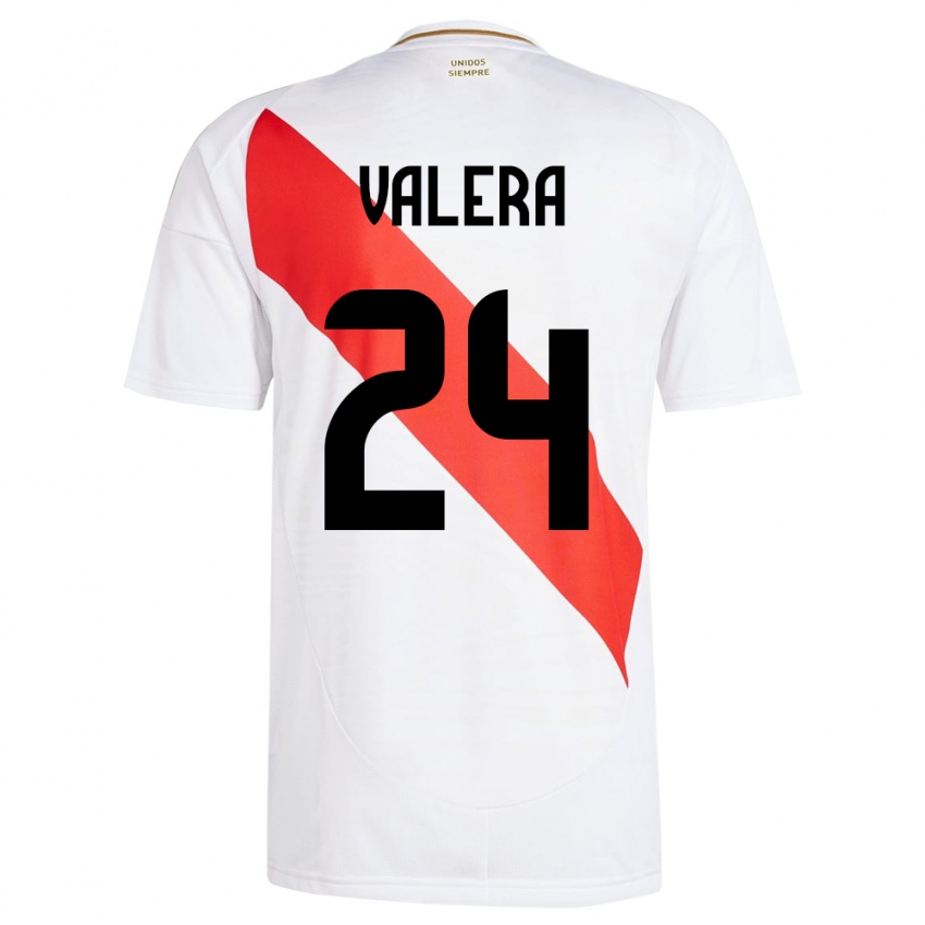 Dětské Peru Álex Valera #24 Bílý Domů Hráčské Dresy 24-26 Dres